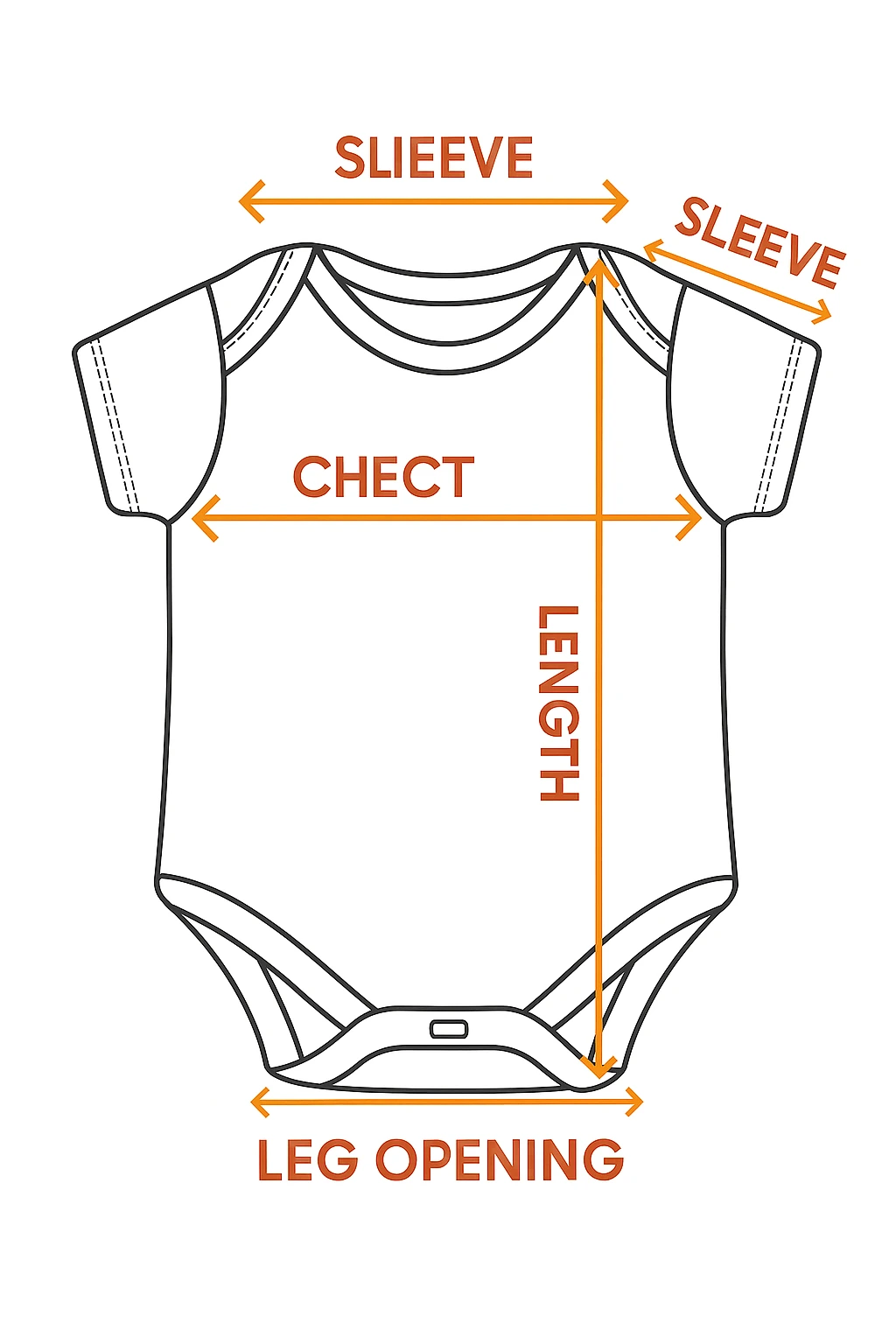 Baby Onesie Size Diagram